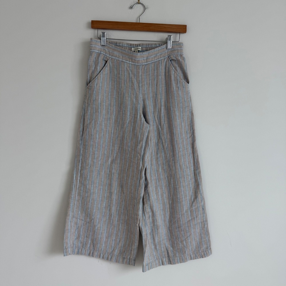 Maxstudio Linen Striped Culottes Size XS